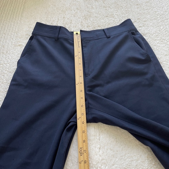 Club Monaco Trousers Pants Womens 10 Wool Blend Navy Blue Straight High rise - Picture 10 of 12